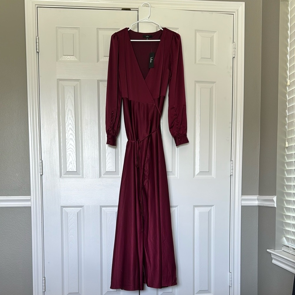 Lulu's burgundy wrap dress